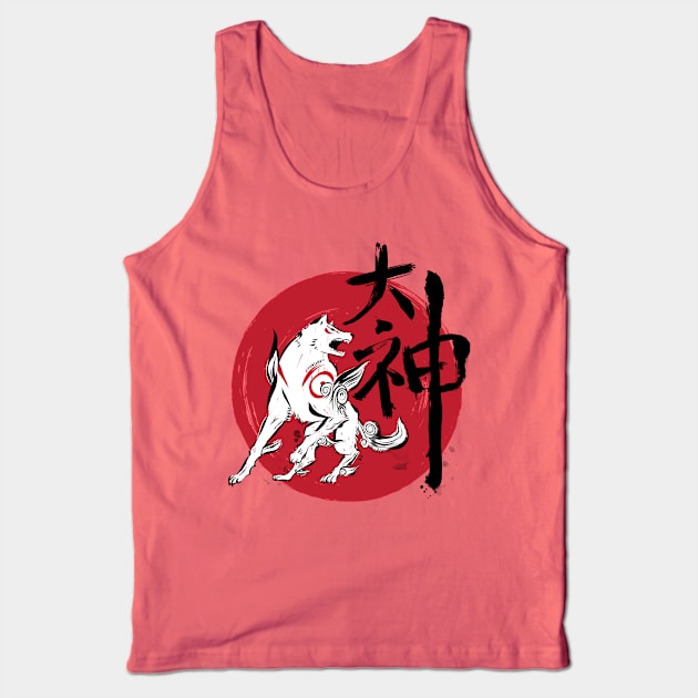 Great God sumi-e Tank Top by DrMonekers